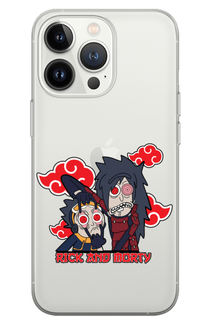 Phone case with prints Rick and Morty. Adventures, black humor, cartoon, naruto, rick, rick and morty, sci-fi, tragicomedy. 2070702