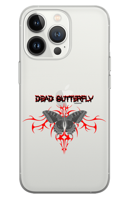 Чохол для телефону з принтом "Dead Butterfly". Грандж, мертвий, метал, метелик, рок, треш. CustomPrint.market