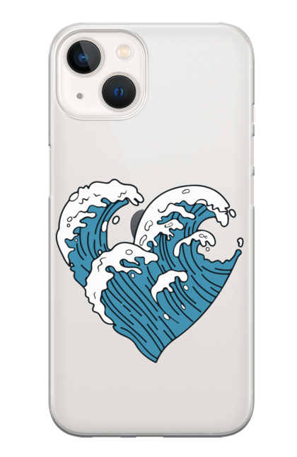 Чохол для телефону з принтом "Море любові". Для закоханих, любов, море, океан, романтика, романтичне, хвилі. CustomPrint.market