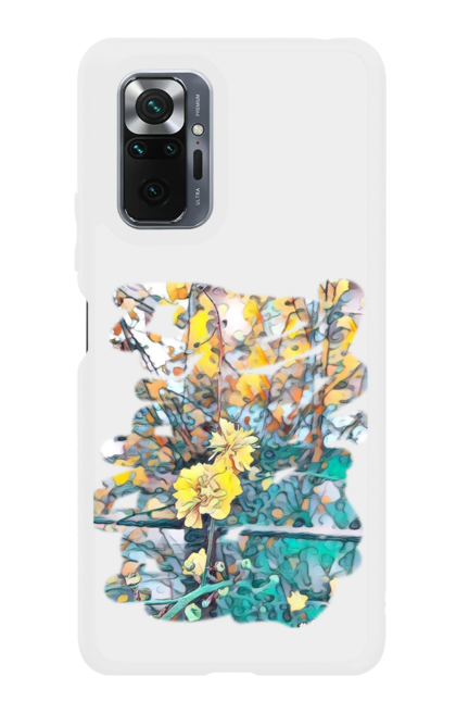 Чохол для телефону з принтом "Квітка абстракціонізм". Абстракціонізм, арт, жовта квітка, жовтий, квітка, природа, розмитий, рослина, сад, уявний. CustomPrint.market