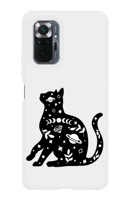Чохол для телефону з принтом "Космічний кіт". Кіт, космос, котик, планети. CustomPrint.market