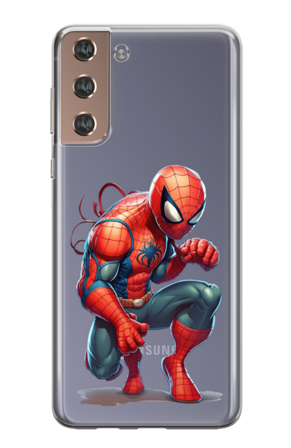 Чохол для телефону з принтом "Людина павук". Всесвіт марвел, людина павук, марвел, персонаж, супергерой. CustomPrint.market