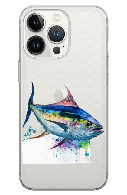 Чохол для телефону з принтом "Тунец риба кольорова". Арт, кольорова, риба, тварини, тунец. CustomPrint.market
