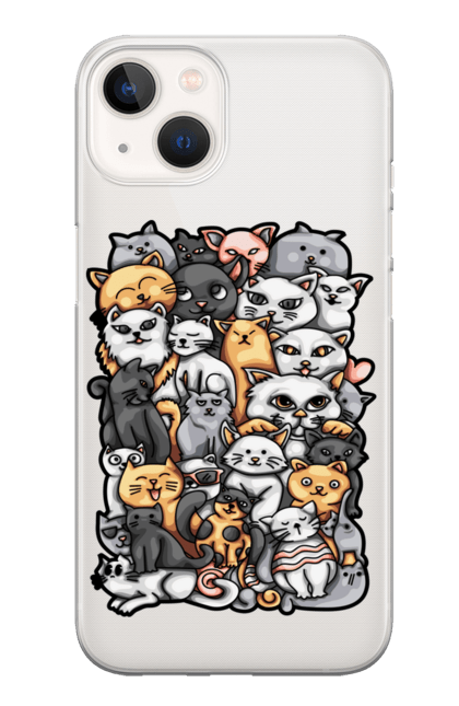 Чохол для телефону з принтом "Котики". Кіт, кішка, котик, котики, тварини. CustomPrint.market