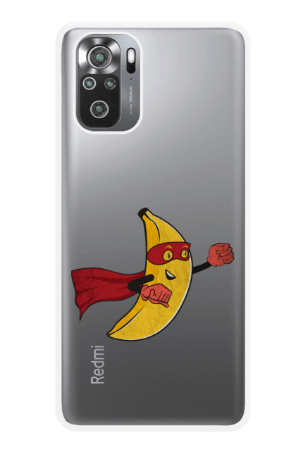 Чохол для телефону з принтом "Банан Супермен". Банан, малюнок, месники, мультфільм, супер, супер герой, супермен, фрукт. CustomPrint.market