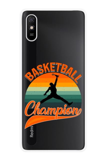 Чохол для телефону з принтом "Чемпіон баскетболу". Баскетбол, джордан, джордан чемпіон, чемпіон, чемпіон баскетболу. CustomPrint.market