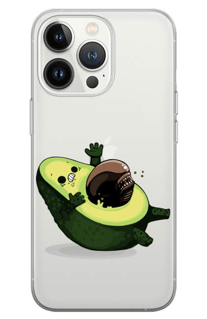 Чохол для телефону з принтом "Чужий Авокадо". Авокадо, авокадо мем, гумор, прикол авокадо, смішний авокадо, чужий, чужий авокадо. CustomPrint.market