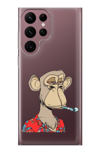 Чохол для телефону з принтом "Мавпа". Жарти, мавпа, мем, нфт, пальня, україна. CustomPrint.market