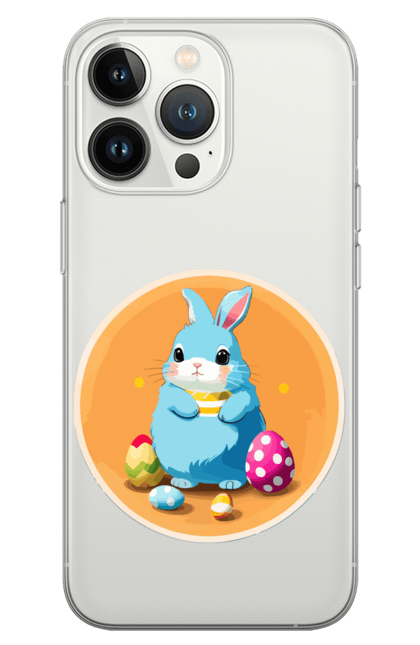 Чохол для телефону з принтом "Кролик". Заяць, кролик, пасха, пасхальний кролик, пасхальні яйця, свято, тварина, щасливої пасхи, яйця. CustomPrint.market