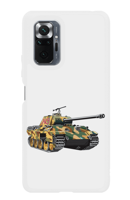 Чохол для телефону з принтом "Танк 145". Війна, гусениця, приціл, танк. CustomPrint.market