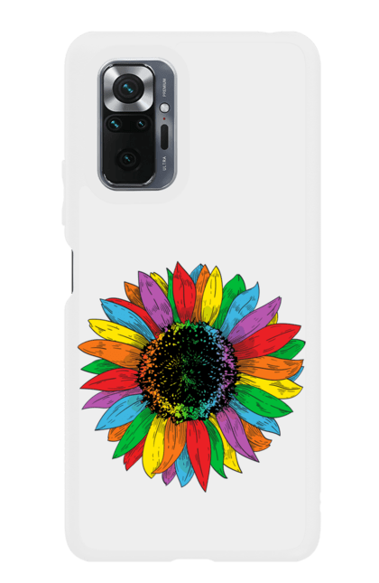 Чохол для телефону з принтом "Соняшник LGBT". Веселка, гей, квітка, лгбт, лесбі, любов, прапор, сім`я, соняшник. CustomPrint.market