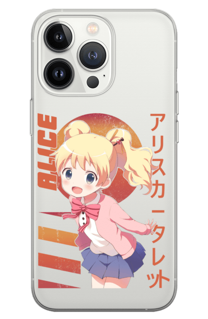 Phone case with prints Kiniro Mosaic Alice Cartelet. Alice, alice cartelet, anime, gold mosaic, kiniro mosaic, kinmoza, manga. 2070702