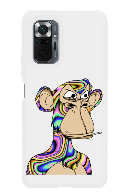 Чохол для телефону з принтом "Брутальна обезьяна". Вуличний стиль, голограма, нфт, обезьяна, стиль. CustomPrint.market