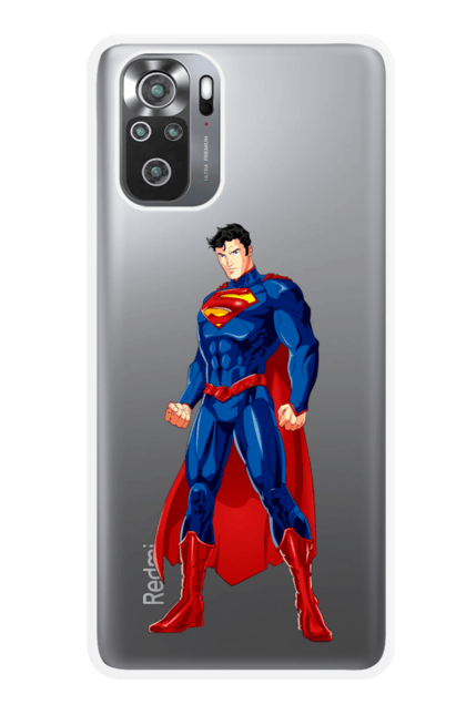 Чохол для телефону з принтом "Супермен". Герой коміксів, кларк кент, комікси дс, криптоніт, синій костюм, супергерой, супермен. CustomPrint.market