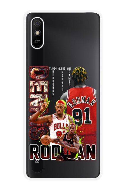 Чохол для телефону з принтом "Родман НБА". Баскетбол, нба, родман, родман нба. CustomPrint.market