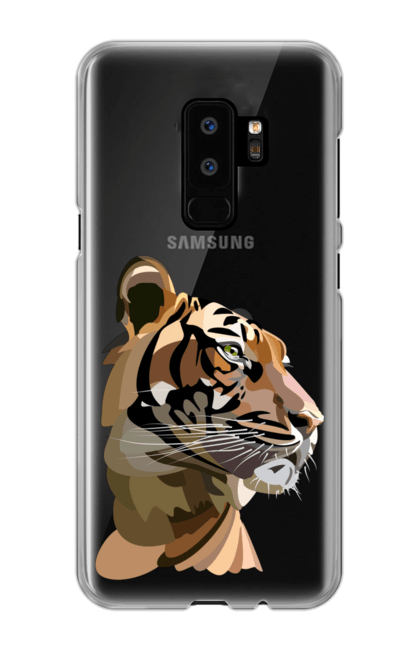 Чохол для телефону з принтом "Профіль тигра". Велика кішка, великий кіт, дика природа, дикий, звір, погляд, портрет, природа, профіль, стилізація, тварина, тигр, хижак. CustomPrint.market
