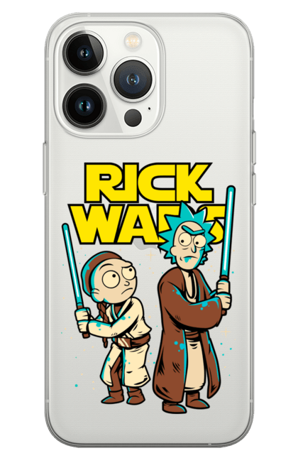 Phone case with prints Rick and Morty. Adventures, black humor, cartoon, rick, rick and morty, sci-fi, star wars, tragicomedy. 2070702