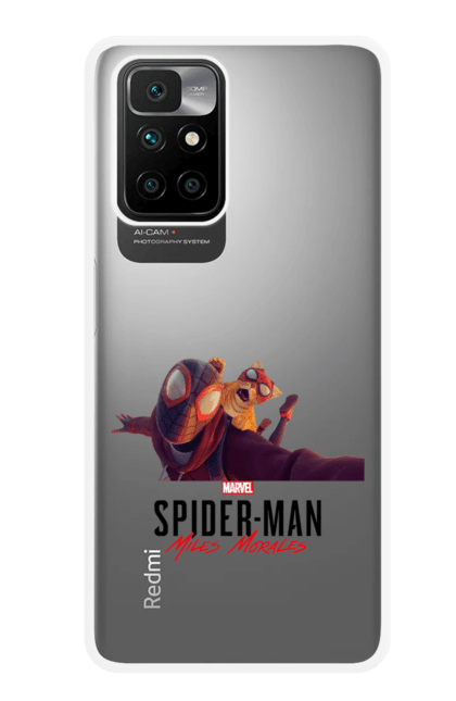 Чохол для телефону з принтом "Людина Павук Майлз Моралес". Кіт людини павука, людина, людина павук, майлз моралес, павук. CustomPrint.market