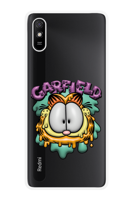 Чохол для телефону з принтом "3D Гарфілд". 3d print, гарфілд, губка боб, мульсеріал, персонажі. CustomPrint.market