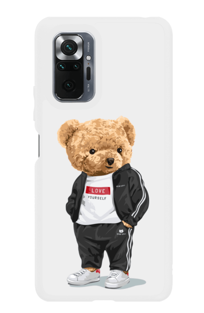 Чохол для телефону з принтом "Плюшевий ведмедик". Teddy bear, ведмедик, іграшка, плюшевий ведмедик, подарунок, спорт, спортивний костюм, тварина. CustomPrint.market