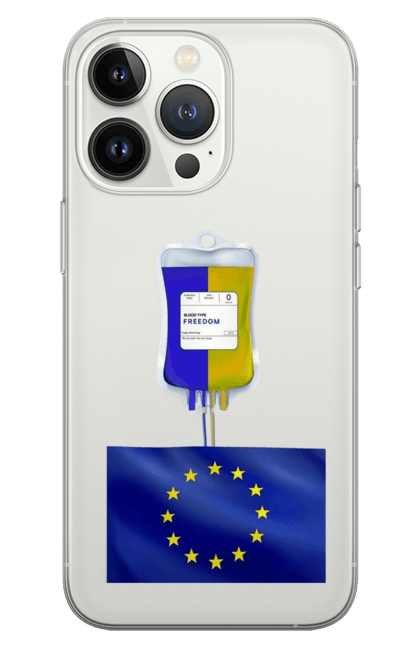 Чохол для телефону з принтом "Українська кров". Донор європи, європа, євросоюз, інтеграція, кандидат, ми захищаємо європу, ми разом, новий лого, україна, шлях до європи. CustomPrint.market