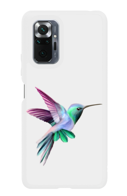 Чохол для телефону з принтом "Літаючий Колібрі". Колібрі, літає, маленька пташка. CustomPrint.market