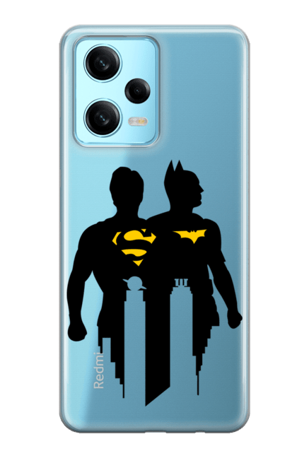 Чохол для телефону з принтом "Бетмен і супермен". Бетмен, брюс уейн, герої, криптоніт, мультперсонажі, супергерої, супермен, темний лицар. CustomPrint.market