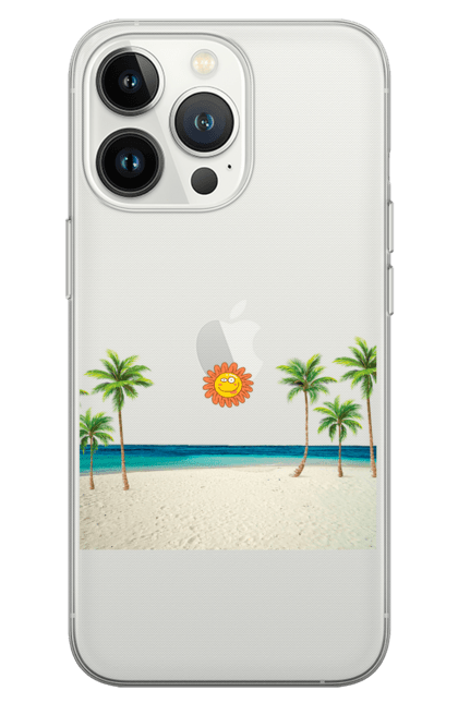 Чохол для телефону з принтом "Гавайський Пляж". Гаваї, літо, море, пальми, пляж, сонце. CustomPrint.market