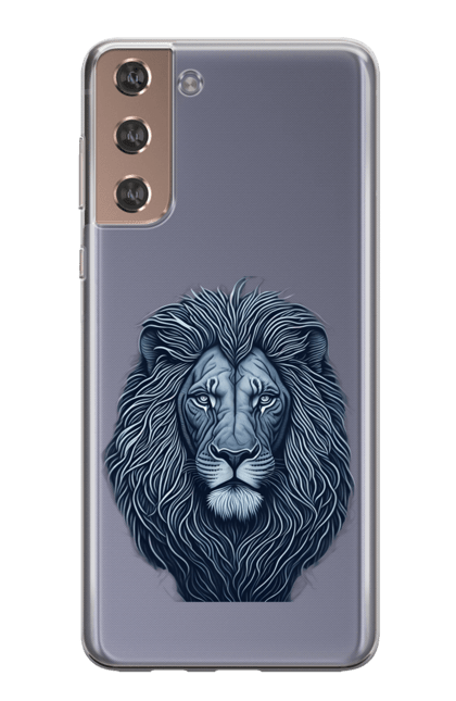 Чохол для телефону з принтом "Захоплююча ілюстрація величного лева". Велич, величний лев, лев. CustomPrint.market