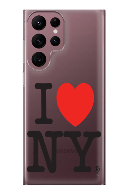 Чохол для телефону з принтом "Я люблю Нью Йорк". I love, i love ny, new york, нью-йорк, ньюйорк, я люблю. CustomPrint.market