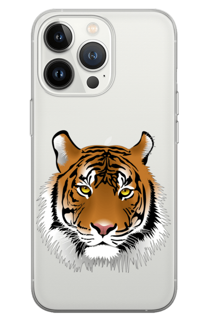 Чохол для телефону з принтом "Морда Тигра". Велика кішка, великий кіт, голова, дика природа, дикий, звір, крупний план, морда, погляд, портрет, природа, тварина, тигр, хижак. CustomPrint.market
