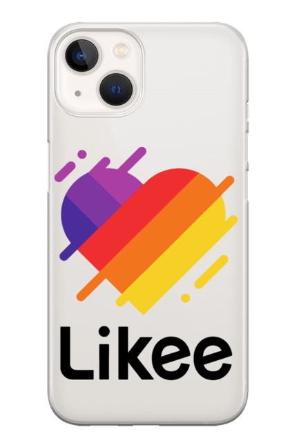 Чохол для телефону з принтом "Likee". Likee, лайки, серце, соціальна мережа. CustomPrint.market
