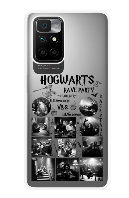 Чохол для телефону з принтом "Хогвартс Рейв вечірка за лаштунками". Волдеморт, гаррі поттер, гаррі поттер вечірка, гаррі поттер рейв, гумор, за лаштунками, прикол, смішна, хогвартс рейв вечірка. CustomPrint.market