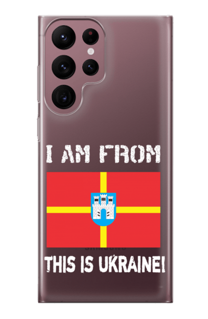 Чохол для телефону з принтом "Прапор Житомирської області". Житомир, житомирська область, місто, область, прапор, україна. CustomPrint.market