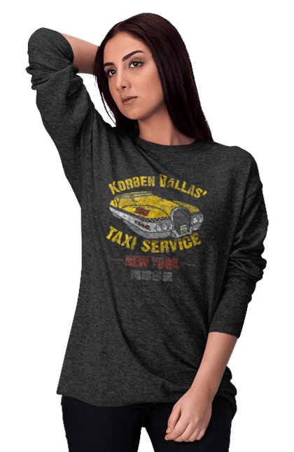 Women`s sweatshirt with prints Fifth element | Korban Dallas | Taxi service. Corban dallas, fifth element, new york, taxi, taxi service. 2070702