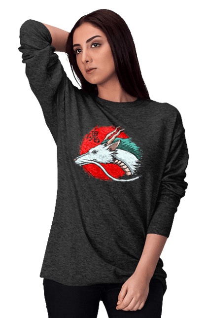 Women's sweatshirt with prints Spirited Away Haku. Dragon, haku, spirited away, studio ghibli. 2070702