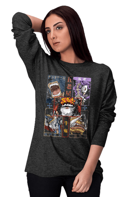 Women's sweatshirt with prints One Piece Gorosei. Adventures, anime, fantasy, five elders, gorosei, light novel, manga, one piece, tv series. 2070702