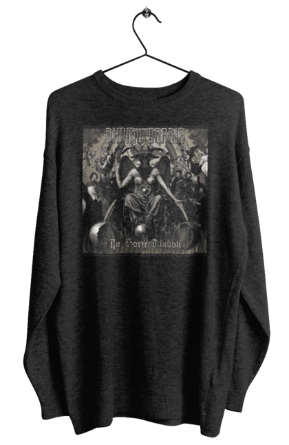 Світшот жіночий з принтом "Dimmu Borgir". Dimmu borgir, група, мелодик блек метал, метал, музика, симфонічний блек метал. CustomPrint.market