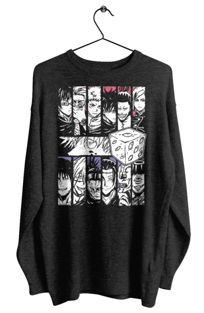 Women's sweatshirt with prints Jujutsu Kaisen Gojo. Anime, dark fantasy, gojo, jujutsu kaisen, magic battle, manga, mystic. 2070702