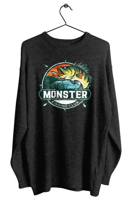 Світшот жіночий з принтом "Рибальський клуб". Відпочинок, рибак, рибальський клуб, хоббі. 2070702