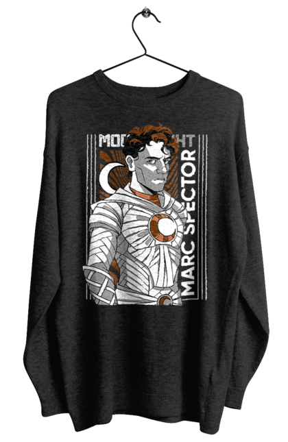 Women's sweatshirt with prints Moon Knight. Marc spector, marvel, mcu, moon knight, series, steven grant, tv show. 2070702