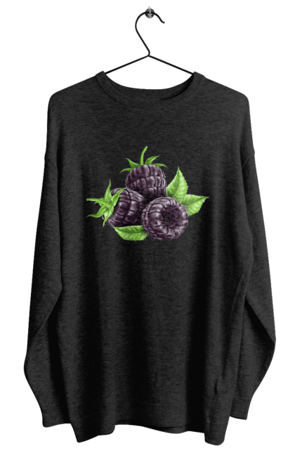 Women`s sweatshirt with prints Blackberry. Berry, blackberry. 2070702