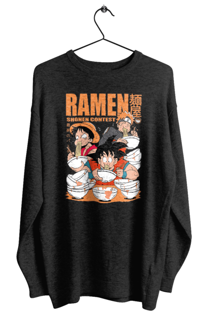 Women's sweatshirt with prints Ramen. Anime, characters, food, goku, luffy, manga, naruto, ramen. 2070702