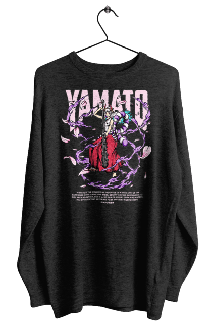 Women's sweatshirt with prints One Piece Yamato. Anime, manga, one piece, pirates, straw hat pirates, yamato. 2070702