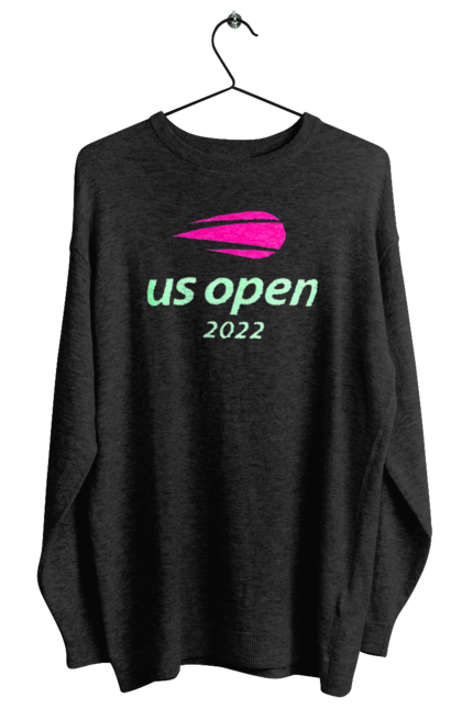 Світшот жіночий з принтом "Тенісний турнір US Open 2022". Великий теніс, відкритий чемпіонат, гравці, м`яч, нью йорк, призовий фонд, ракетка, спонсор, хард, чемпіонат америки. futbolka.stylus.ua