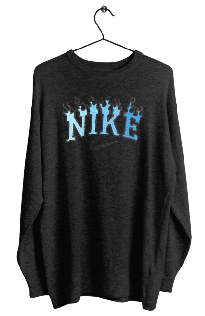 Світшот жіночий з принтом "Nike". Nike, логотип, надпись, найк. CustomPrint.market