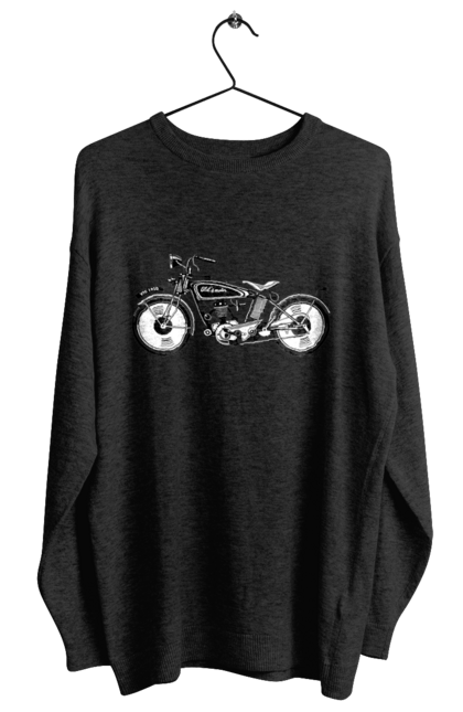 Світшот жіночий з принтом "Мотоцикл Ретро". Мото, мотоцикл, ретро. 2070702