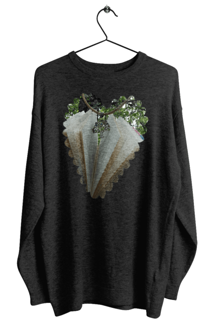 Світшот жіночий з принтом "Книжкова валентинка". Дерево, книги, книжки, любов, прикраса, природа, серце, форма серця, читання. 2070702