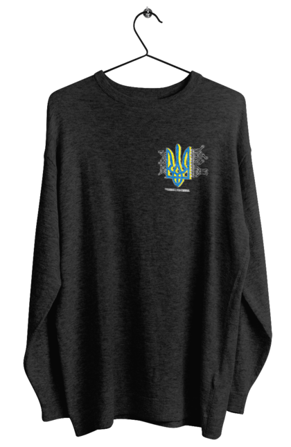 Світшот жіночий з принтом "Процесор Свободи  серце. Жовтоблакить.". Sarabeevart, купити, патріотична, процесор, свобода, серце, україна. 2070702