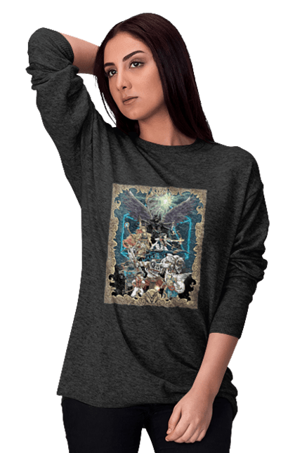 Світшот жіночий з принтом "Легенда вокс машина". Вокс, вокс машина, машина, мультсериал, приключения, сериал, фентезі. 2070702